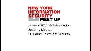 January 2015 NY Information Security Meetup - SSH Communications Security