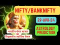 Nifty banknifty astrology prediction 29 april 24 stockmarket optionstrading
