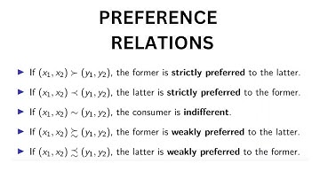 Preference Relations | Microeconomics