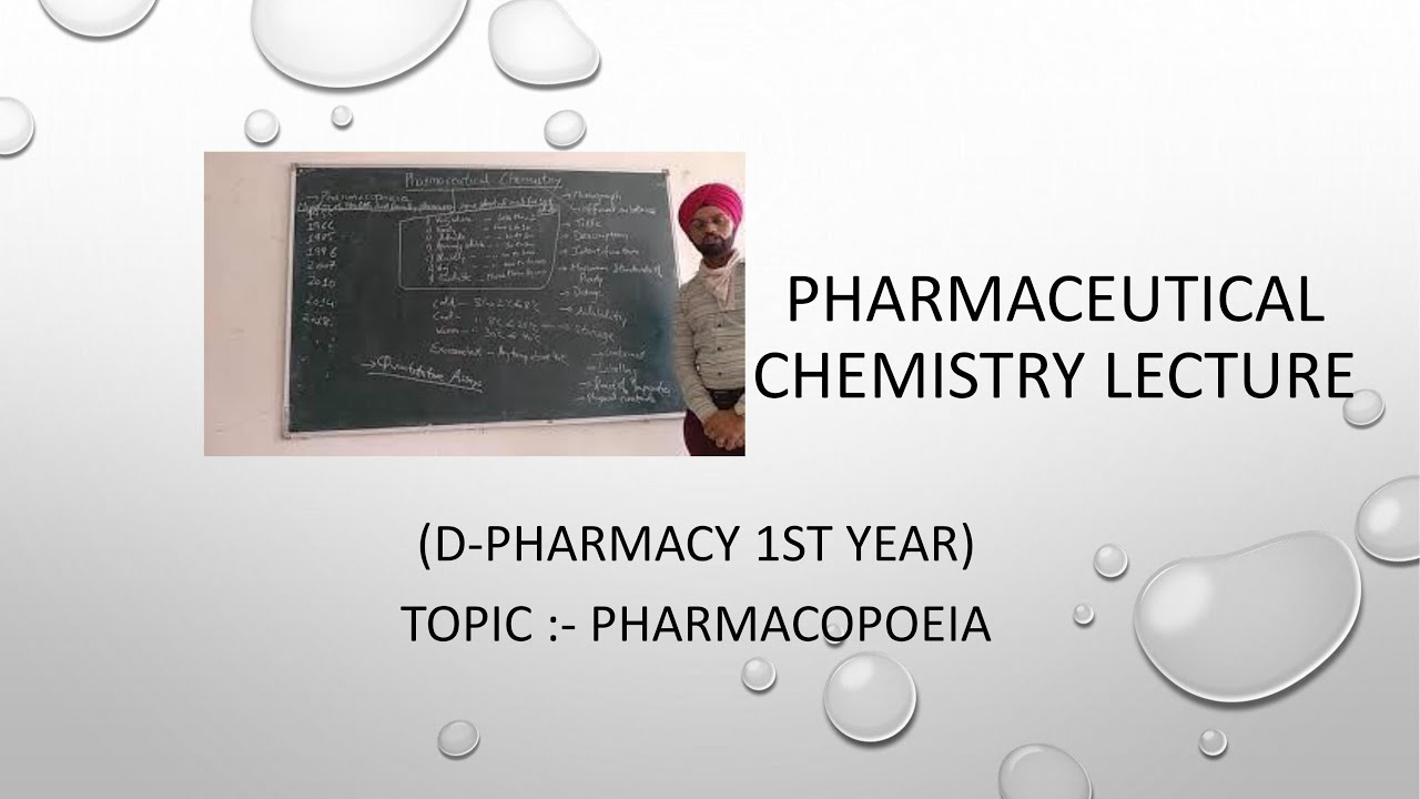 Pharmaceutical Chemistry Lecture (DPharmacy 1st Year) YouTube