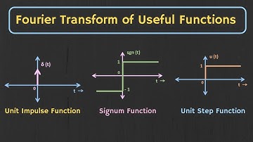Fourier Transform of Useful Functions (Unit impulse, Unit Step, Signum and Rectangular Function)