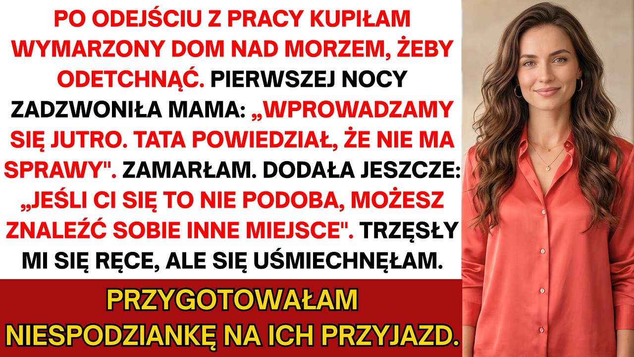 Wczoraj zadzwoniła moja matka i zamiast "dzień dobry" powiedziała: "Przenosimy się do ciebie jutro. Ojciec mówi, że to nie problem". Stałam we własnej kuchni, w domu, który kupiłam za dziewięć lat...