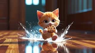 Mochi vs. The Giant Chocolate Cookie! 🍪 (Funny 3D Cat Animation)