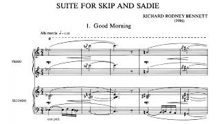[Score] Richard Rodney Bennett - Suite for Skip and Sadie (1986) for piano 4 hands