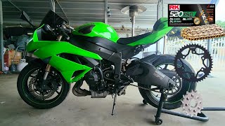 2009-2012 Kawasaki ZX6R Sprockets & Chain Replacement - YouTube