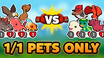 Super Auto Pets but we can only use 1/1 PETS