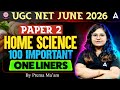 UGC NET Home Science | UGC NET Home Science 100 important one liners by Prerna mam