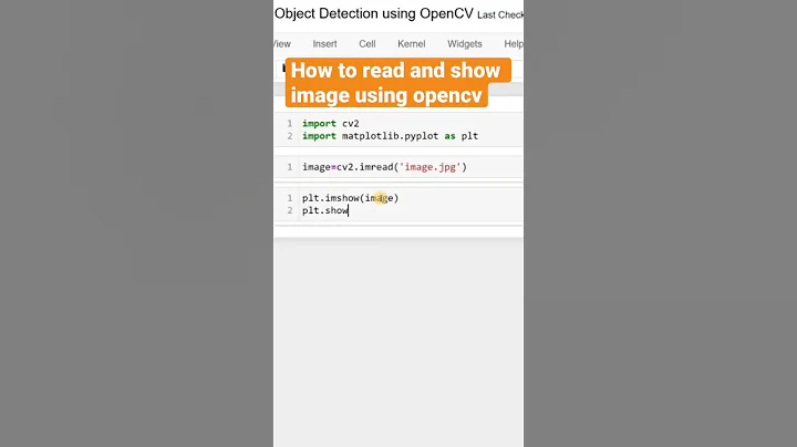 How to read and show the image using opencv in jupytwr notebook! #opencv #viral #shorts #python