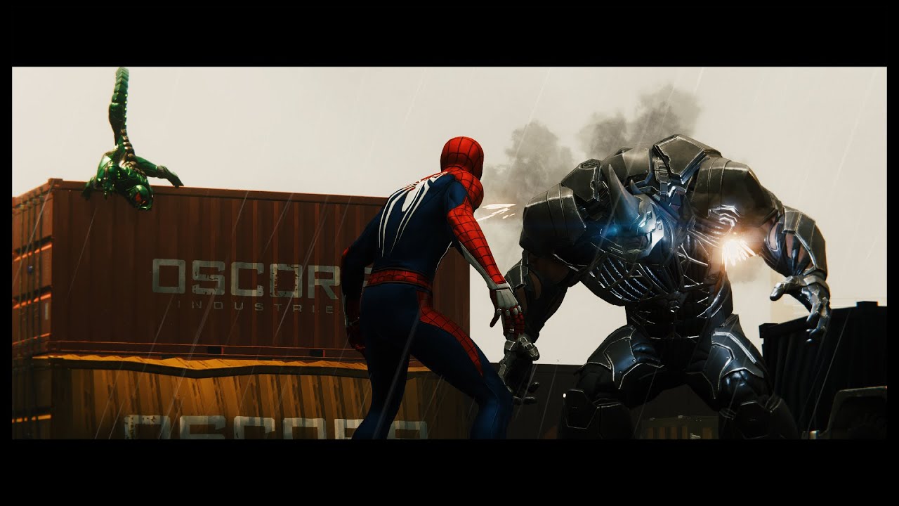 Spider-Man Remastered PC - Rhino & Scorpion Boss Fight (4K 60FPS)