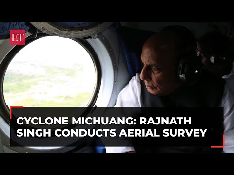 Cyclone Michuang: Rajnath Singh conducts an aerial survey of flood-affected areas in Tamil Nadu