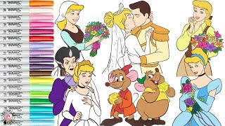 Details Disney Princess Coloring Book Compilation Cinderella Prince Charming Evil Stepmother Gus Gus and Jaq Guide