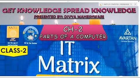 IT MATRIX PART-2 CLASS-2 CH-2  PARTS OF A COMPUTER