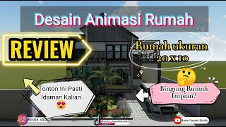 3D Animasi Rumah 2 Lantai Minimalis Modern type 100 | Review Desain Rumah dengan Ukuran 20m x 10m