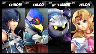 Chrom Vs Falco Vs Metal Knight Vs Zelda Lv 9 Cpu Battle Super Smash Bros Ultimate
