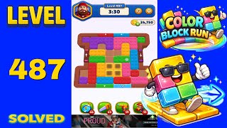 Color Block Run – Level 487 | Walkthrough