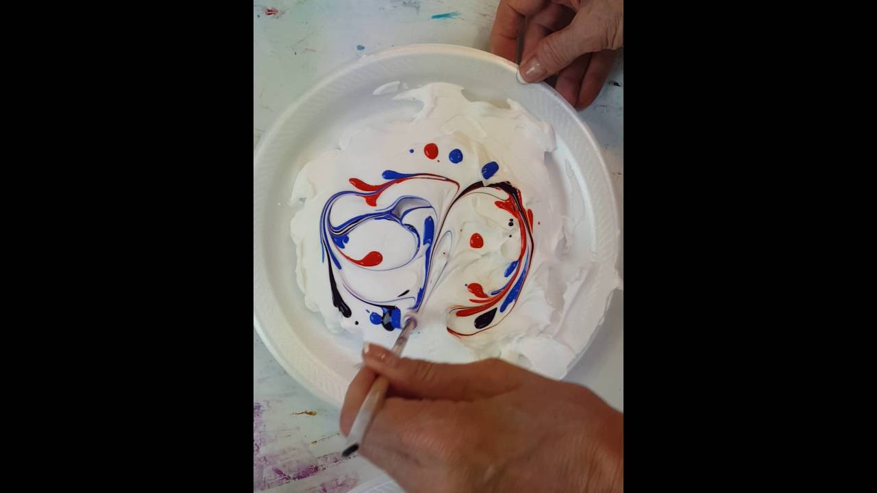 Amazingly easy way to MARBLE paper. YouTube