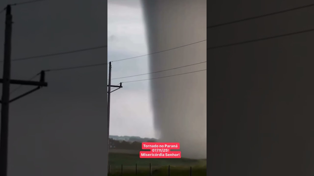 Tornado que destruição da cidade do Paraná