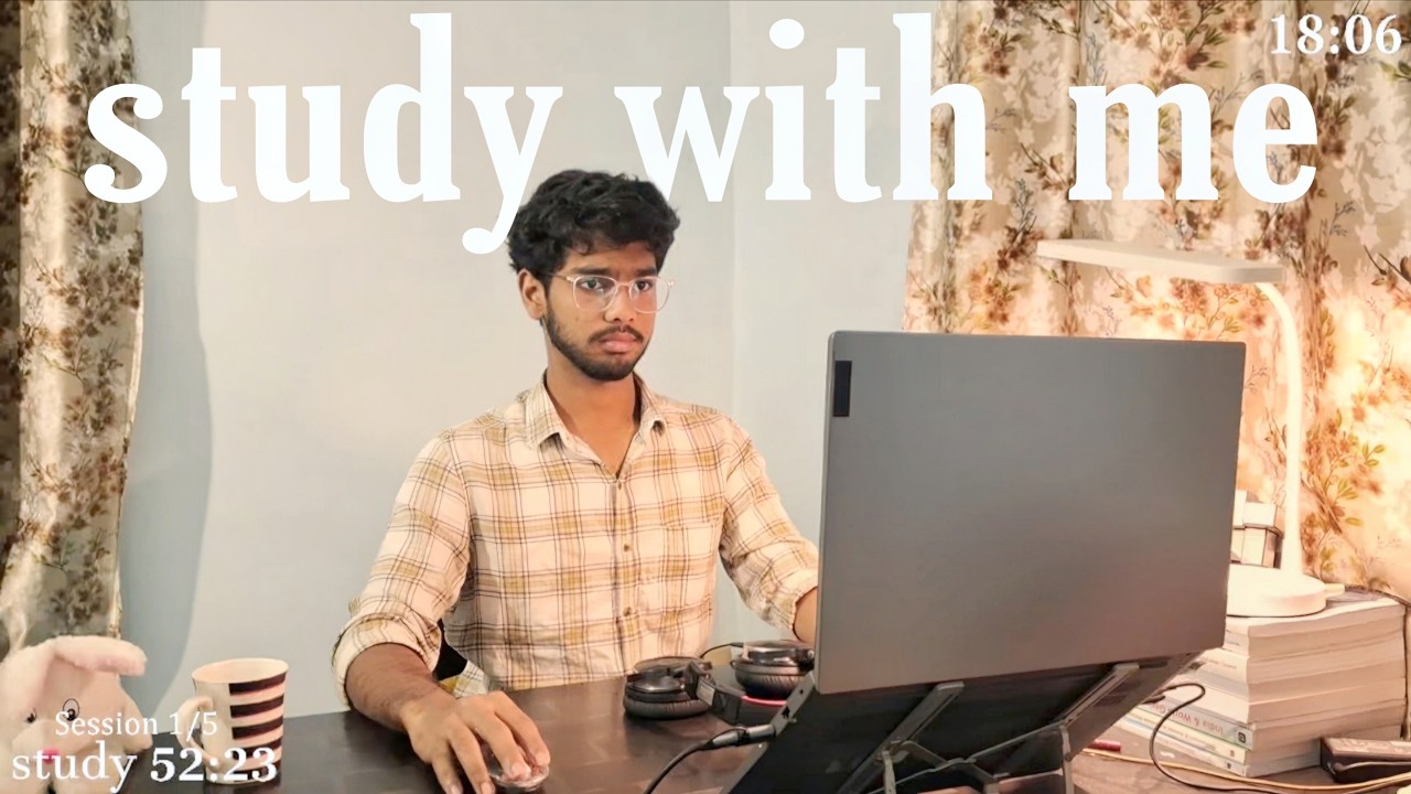 LIVE | 6 Hours study with me 📚⛈️ rain sounds, pomodoro 60/10