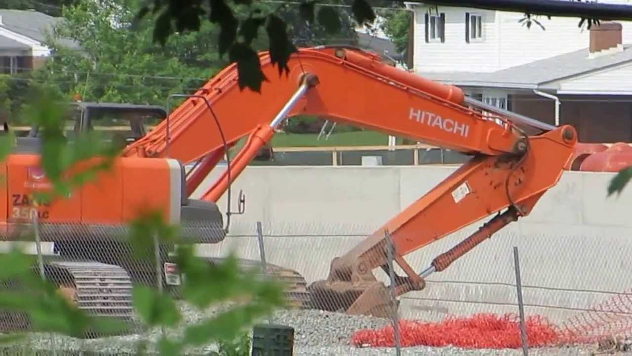 Ground tamping by Balfour Beatty construction site. LanhamSeabrook