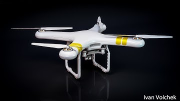 I made a DJI Phantom drone in the Maya program using a video tutorial