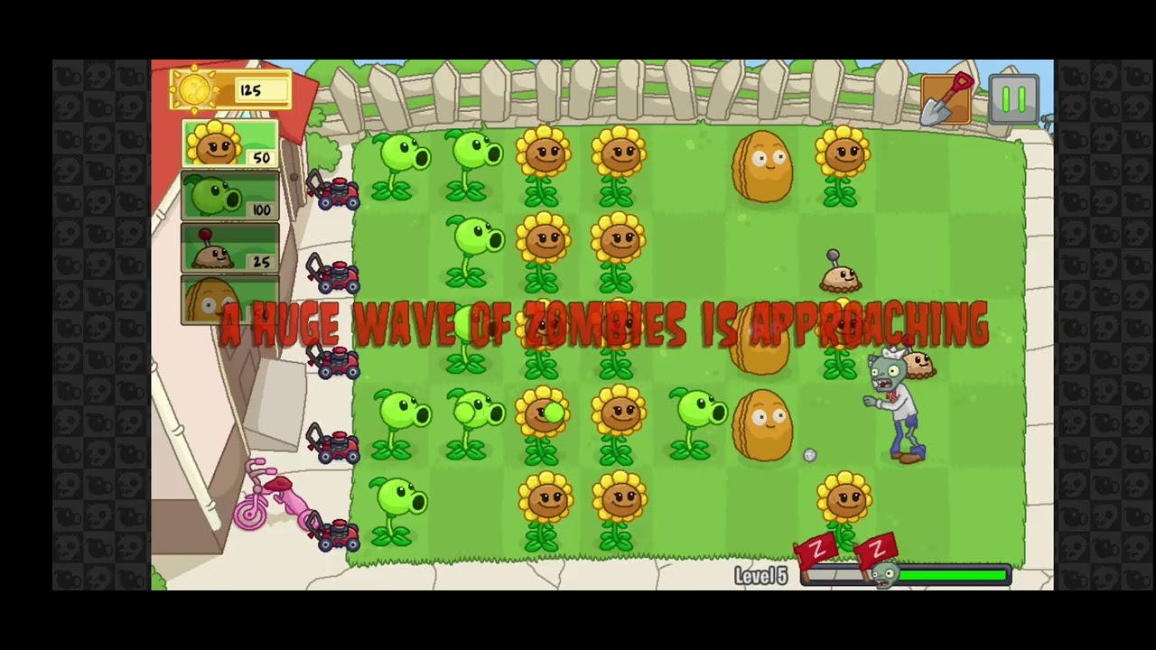 PvZ Neighborhood Defense: Level 5