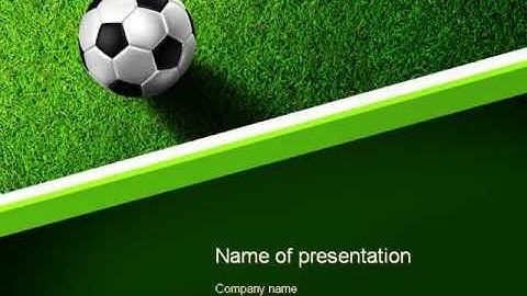 Soccer Ball Near Line PowerPoint Template