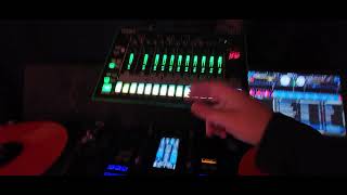 Pioneer DJ DJM-S11 hooked up with Microsoft Surface Pro and Rolsnd TR-8