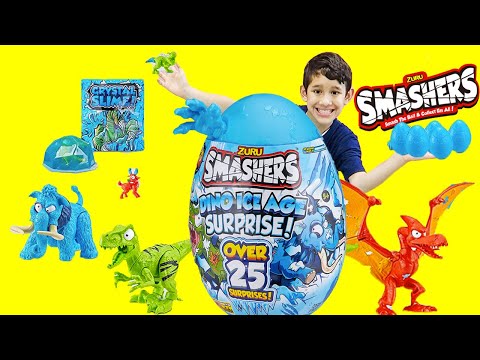 Smashers Series 4 Dino Ice Age Surprise! Giant Egg Review !