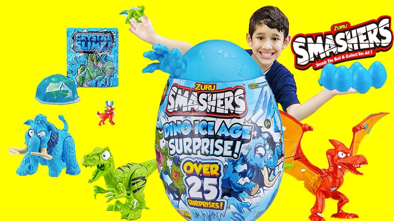 Smashers Series 4 Dino Ice Age Surprise! Giant Egg Review ! - YouTube