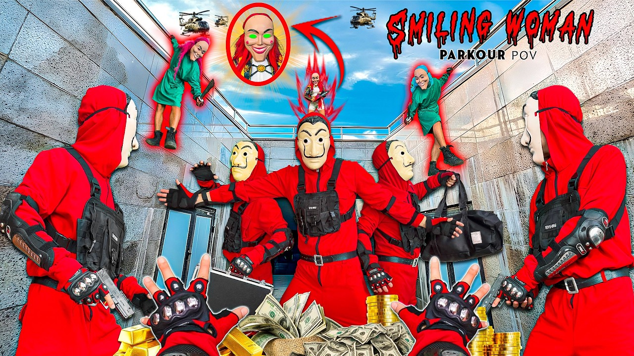 REAL LIFE PARKOUR RUN – ESCAPING SMILING WOMEN IN ABANDONED HOUSE | Chase Pov Horror Film