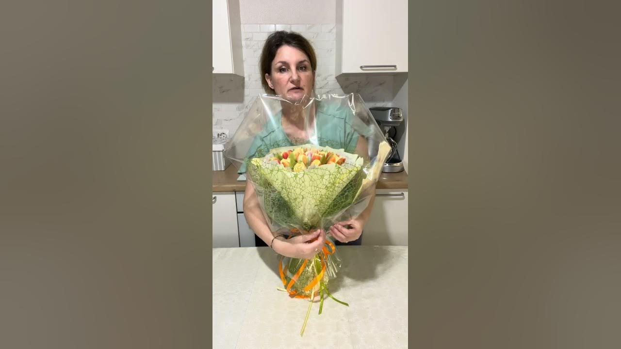 Упаковка зефирного букета для транспортировки👌💐🌷 небольшой доп урок с ...
