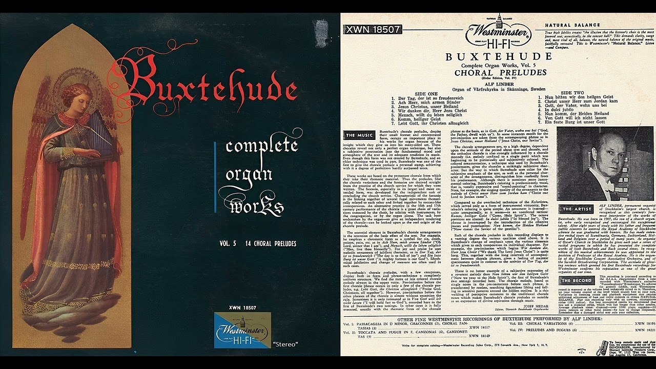 Dietrich Buxtehude: Complete Organ Works Vol. 5 | Alf Linder | Vårfrukyrkan Skänninge | 1957 | 