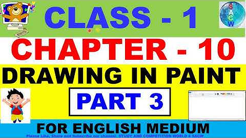 # SACW PAINT IN COMPUTER PART-3 CLASS-1 CHAPTER-10 IN ENGLISH  GRADE1 USES OF PAINT