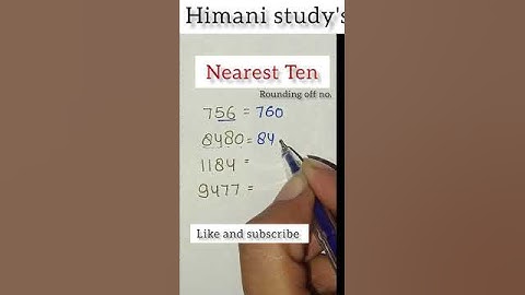 Rounding these no. to the nearest Ten #round #nearest #ten #trick #tending #mathstricks