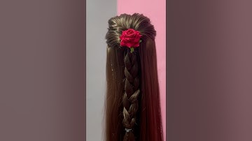 Cute easy hairstyles for medium, long hair 🎀🩷 #hairstyle #hair #hairtok #youtubeshorts