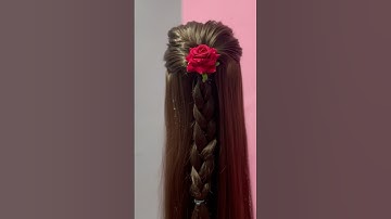 Cute easy hairstyles for medium, long hair 🎀🩷 #hairstyle #hair #hairtok #youtubeshorts