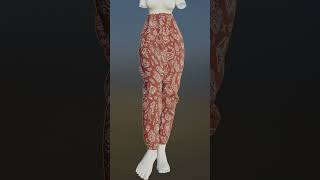 Harem pants made in Marvelous designer 👌 #blender #3d #3danimation #3dfashion #fashion