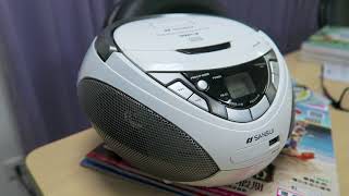A CD player reached the end of its life.  Funny!