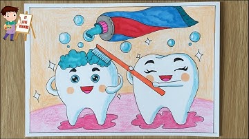 Vẽ về tương lai cùng với những nụ cười rạng rỡ | Vẽ tranh nha học đường | Vẽ tranh bảo vệ răng miệng