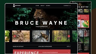 How to create photographer portfolio landing page || HTML, CSS & Vanila Js. screenshot 2