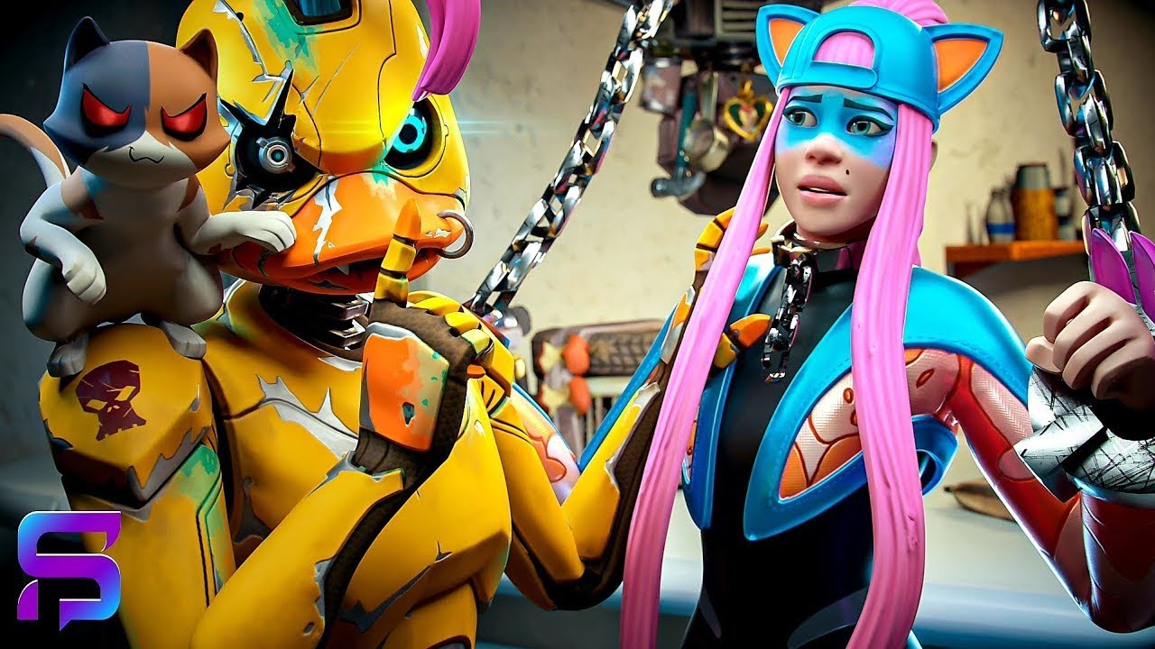 Kit is ATTACKED by FNAF CHICA... Fortnite