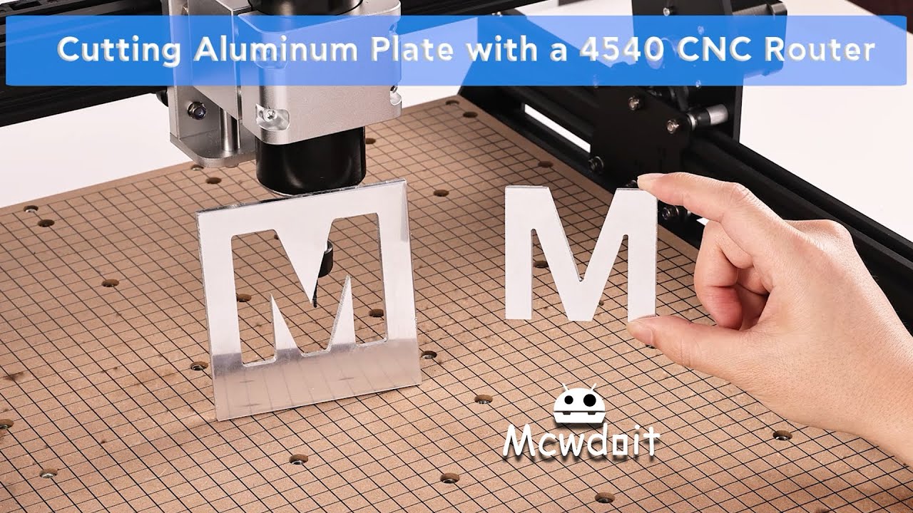 Cutting 5mm Aluminum Plate With A Mcwdoit 4540 500W Big Power CNC cutting-5mm-aluminum-plate-with-a-mcwdoit-4540-500w-big-power-cnc