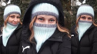 картинка: МК Теплая балаклава с уголком 