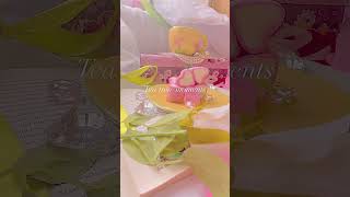 Tea time moments, girly set up, coquette tea cups