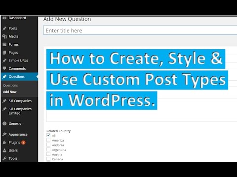How to Create, Style & Use Custom Post Types in WordPress - YouTube