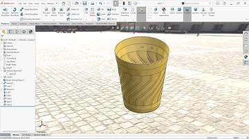 Cup with Twisted Lines in SolidWorks