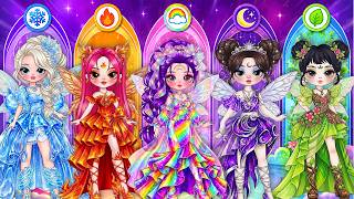 Huntrix & Disney Girls Try Element Fairy Fashion! | Best DIY Fashion Paper Dolls