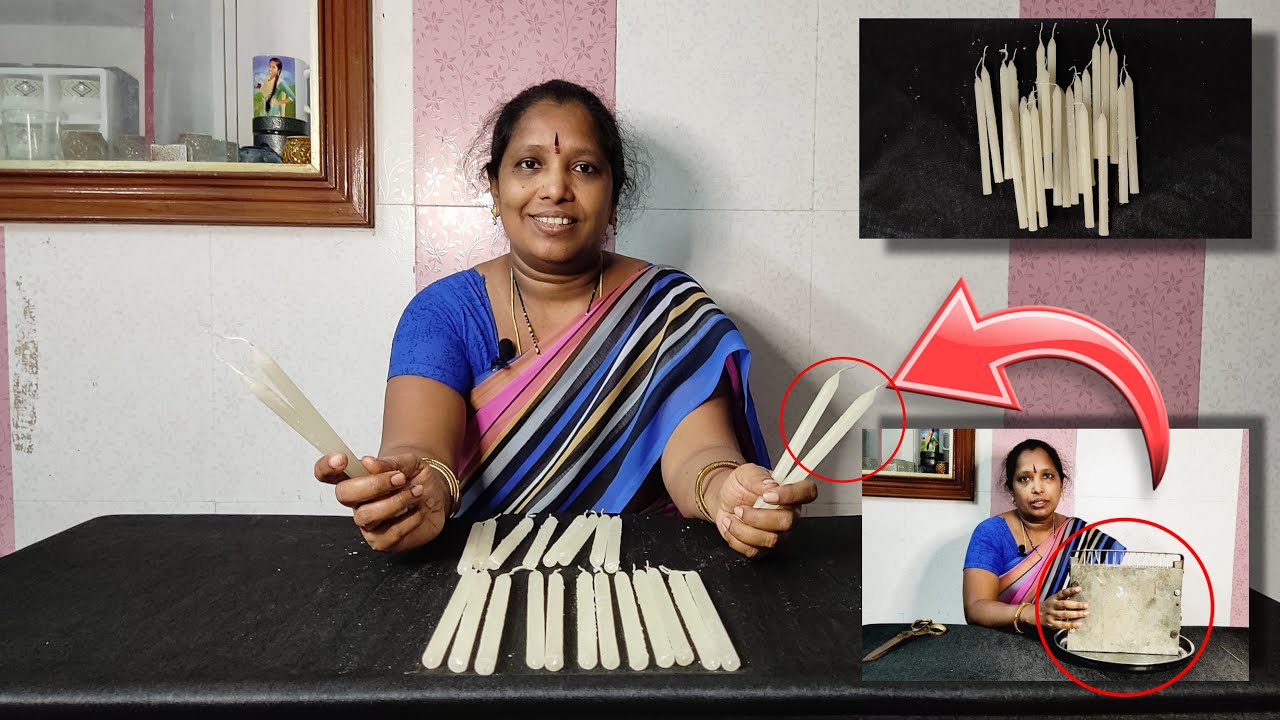 కొవ్వొత్తులు తయారీ విధానం ( తెలుగులో ) How To Make Candles At Home (Small Size Home Business)