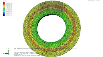 Simulation of heat bands in a disc brake