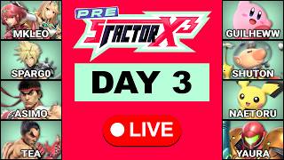 Pre S Factor X3 | Day 3/5 | Smash Ultimate Squad Strike, Randubs, and Crews Finals